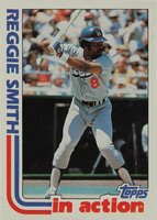 1982 Topps #546 Reggie Smith In Action Baseball Card