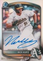 2025 Bowman Chrome Prospect Autographs #CPANK Nick Kurtz Refractor Baseball Card