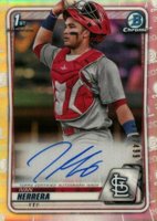 2020 Bowman Chrome Prospect Autographs #CPAIH Ivan Herrera Refractor Baseball Card