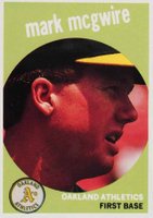 1989 Baseball Cards Magazine Repli-Cards #4 Mark McGwire Hand Cut Baseball Card