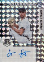 2022 Panini Mosaic Rookie Autographs #RAMSS Spencer Strider Mosaic Baseball Card
