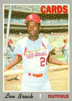 1970 Topps #330 Lou Brock Baseball Card