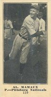 1916 Sporting News #110 Al. Mamaux Baseball Card