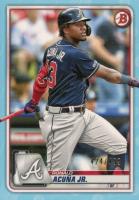 2020 Bowman #27 Ronald Acuna Jr. Sky Blue Baseball Card