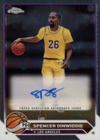 2023 Topps Chrome Topps Chrome Autographs #CGSD Spencer Dinwiddie Basketball Card