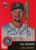 2022 Topps Chrome Platinum Anniversary Autographs #CR Cal Raleigh Red Refractor Baseball Card