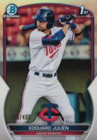 2023 Bowman Chrome Prospects #BCP82 Edouard Julien Refractor Baseball Card