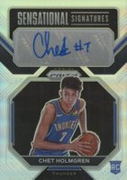 2022 Panini Prizm Sensational Signatures #SSCH Chet Holmgren Silver Prizm Basketball Card