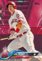 2018 Topps #300 Mike Trout White Jersey-Mother's Day Pink Baseball Card