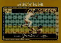 2005 Topps Chrome  #440 Derek Jeter Gold Superfractor 1 of 1 Baseball Card