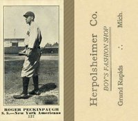 1916 Herpolsheimer Co. #137 Roger Peckinpaugh Baseball Card
