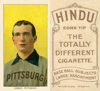 1909 White Borders Hindu-Brown #280 Tommy Leach Portrait Baseball Card