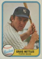 1981 Fleer #87 Graig Nettles Graig On Back Baseball Card