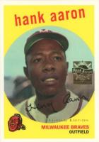 2000 Topps Hank Aaron Chrome Reprint #6 1959 Topps Reprint Baseball Card
