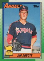 1990 Topps Tiffany #675 Jim Abbott Baseball Card