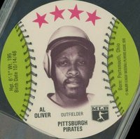 1976 Towne Club Discs # Al Oliver Baseball Card