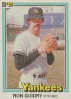 1981 Donruss #227 Ron Guidry Baseball Card