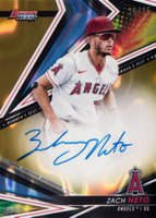 2022 Bowman's Best Best of 2022 Autographs #B22ZN Zach Neto Gold Lava Refractor Baseball Card