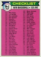 1979 Topps #241 Checklist (122-242) Baseball Card