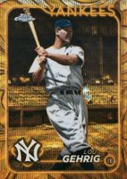 2024 Topps Gilded Collection #4 Lou Gehrig Gold Wave Baseball Card