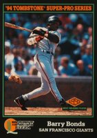 1994 Tombstone Pizza #3 Barry Bonds Baseball Card