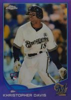 2013 Topps Chrome #22 Khristopher Davis Purple Refractor Baseball Card