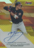 2017 Bowman's Best Best of 2017 Autograph #B17MMA Manny Machado Gold Refractor Baseball Card