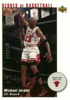 2002 Upper Deck Authentics Heroes of Basketball #MJ5 Michael Jordan Basketball Card
