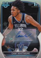 2022 Bowman Chrome University #22 Cam Whitmore Prospect Autograph-Refractor Basketball Card
