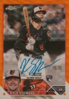 2023 Topps Chrome Rookie Autograph #RAKS Kyle Stowers Orange Wave Baseball Card