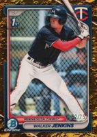 2024 Bowman Chrome Prospects #BCP43 Walker Jenkins Yellow Lunar Refractor Baseball Card