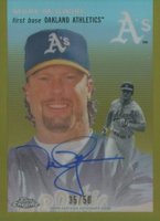 2023 Topps Chrome Platinum Anniversary Autographs #MMC Mark McGwire Gold Refractor Baseball Card