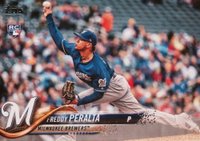 2018 Topps Update #US39 Freddy Peralta Leg Stretched Baseball Card