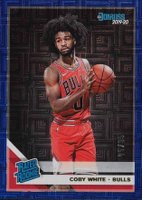 2019 Panini Donruss #206 Coby White Infinite Blue Basketball Card