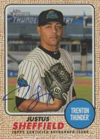 2017 Topps Heritage Minor League Real One Autograph #JS Justus Sheffield Baseball Card