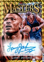 2023 Topps Finest Masters Autographs #MALJ Larry Johnson Gold Geometric Basketball Card