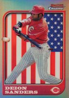 1997 Bowman Chrome International #51 Deion Sanders Refractor Baseball Card