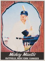 1988 Baseball Cards Magazine Repli-Cards #1 Mickey Mantle Hand Cut Baseball Card