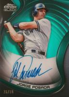 2022 Topps Chrome Black Autographs #JP Jorge Posada Green Refractor Baseball Card