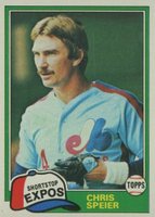1981 Topps #97 Chris Speier Baseball Card