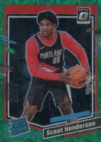 2023 Panini Donruss Optic #239 Scoot Henderson Green International Basketball Card