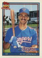1991 Topps Tiffany #224 Juan Gonzalez Baseball Card