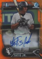 2016 Bowman Chrome Prospects Autographs #FT Fernando Tatis Jr. Orange Refractor Baseball Card