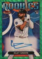 2023 Topps Finest Finest Rookies Design Variation Autographs #RDARG Riley Greene Green Wave Baseball Card