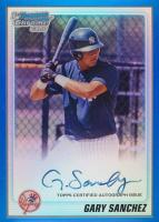 2010 Bowman Chrome Prospects #BCP207 Gary Sanchez Blue Refractor-Autograph Baseball Card