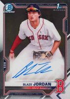 2021 Bowman Chrome Prospect Autographs #CPABJ Blaze Jordan Baseball Card