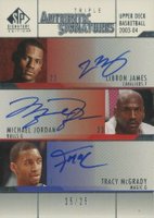2003 SP Signature Triple Authentic Signatures #A-JJM James/Jordan/McGrady Basketball Card