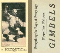 1916 Gimbels #156 Walter Schang Baseball Card