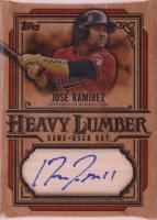 2025 Topps Heavy Lumber Autograph Relics #HLARJRA Jose Ramirez Baseball Card