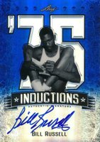 2012 Leaf Metal Inductions Autographs #I-BR1 Bill Russell Holo Blue Basketball Card